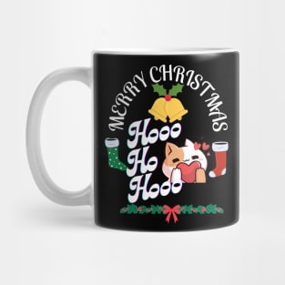 Merry Christmas HO HO HO Santa Cat Mug